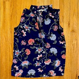 Floral Sleeveless Top - Purple